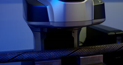 Präzise optische Vermessung eines Stahlseils mit einem 3D-Profilmesser im Labor